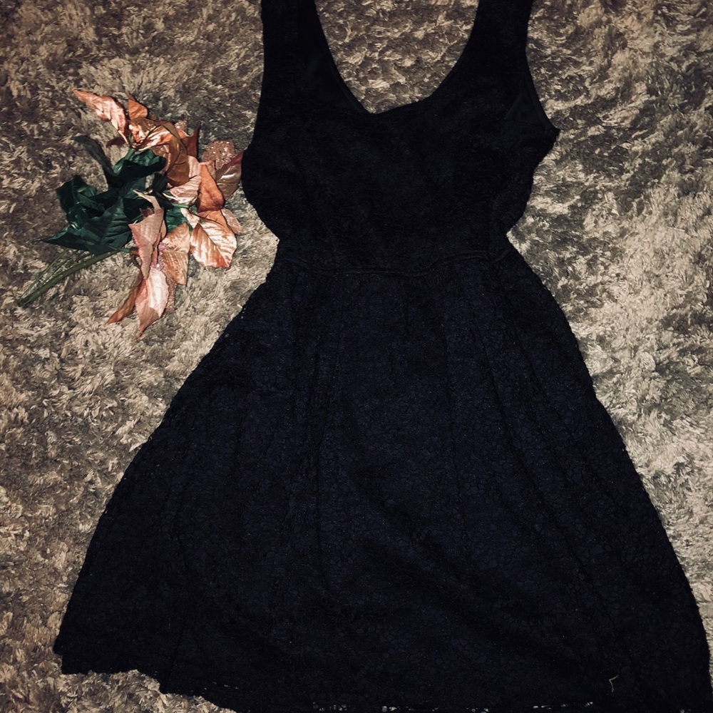 black lace dress